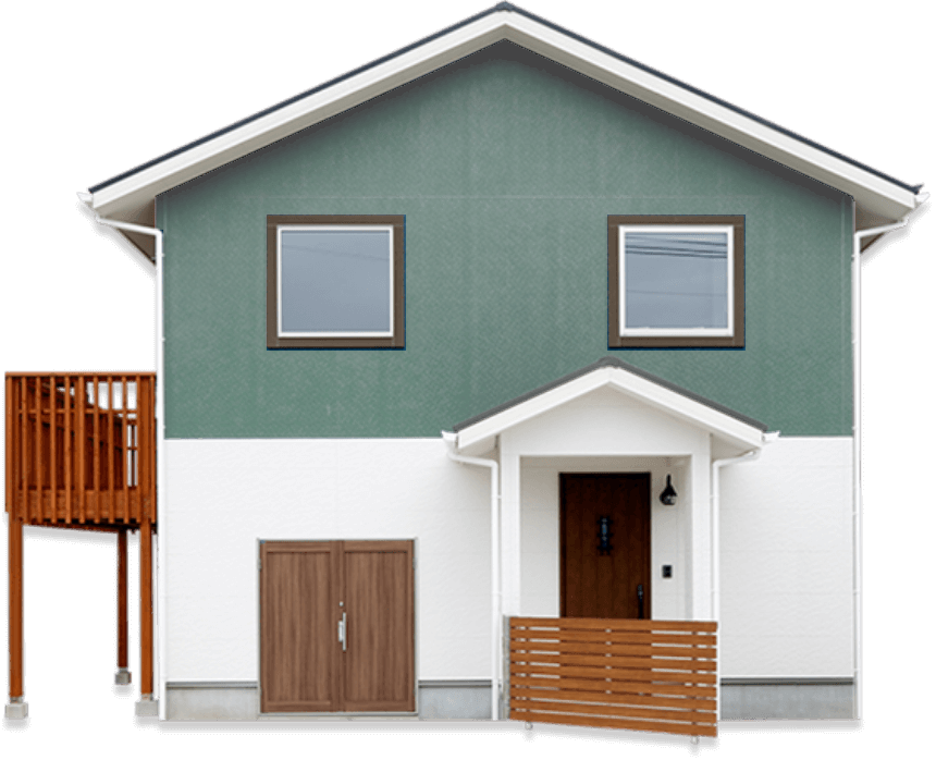 北欧風のツートンカラーの外壁