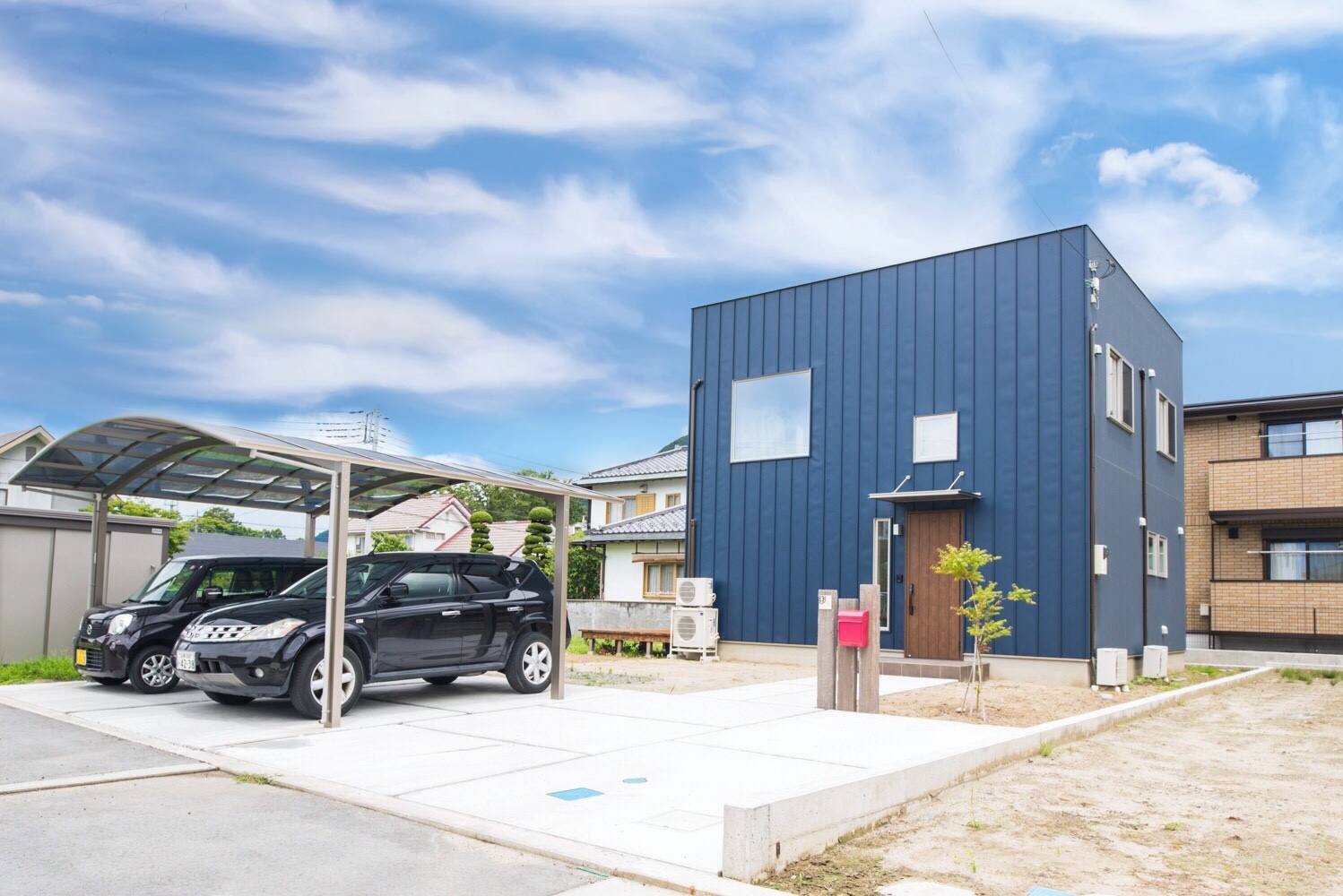 外観|山梨県笛吹市注文住宅|ゼロキューブ+ファン施工例、間取り画像も